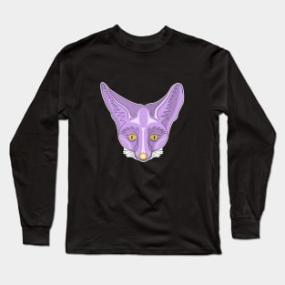 cute purple rappel fox face Long Sleeve T-Shirt